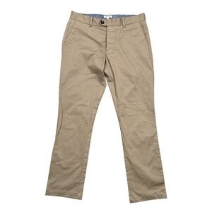 Gustin California Slim Twill Cotton Khaki Chino Tan Pants Trousers Mens 34